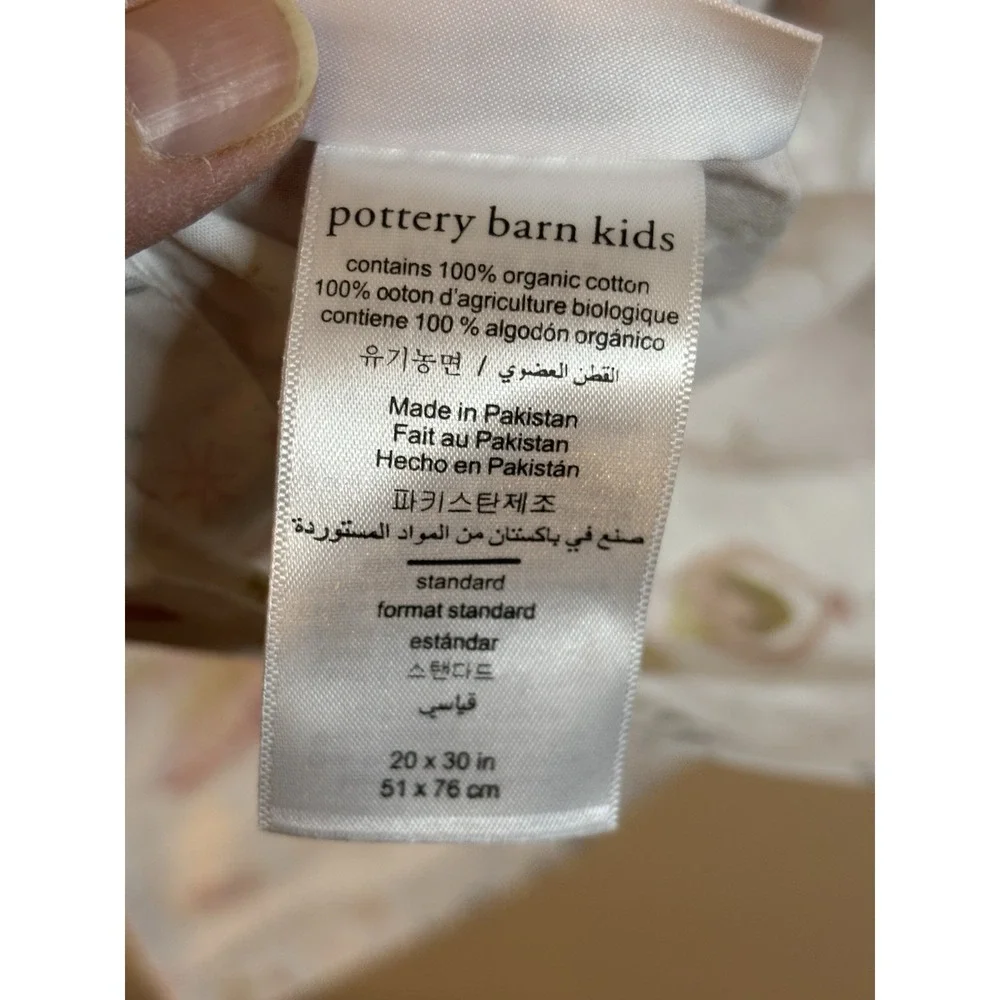 POTTERY BARN KIDS Ballerina Floral Pillowcases Set Of 2 Organic Cotton